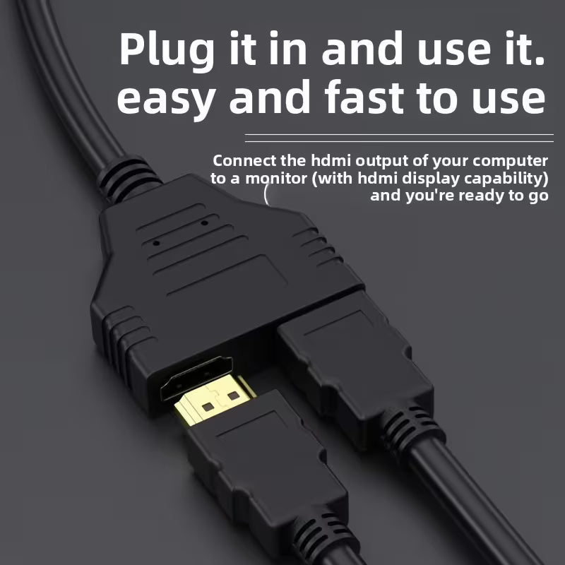 💖 Adaptador HDMI 1 Entrada a 2 Salidas | Doble Pantalla HD | Comparte tu Amor por la Imagen 📺✨