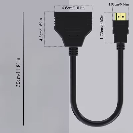 💖 Adaptador HDMI 1 Entrada a 2 Salidas | Doble Pantalla HD | Comparte tu Amor por la Imagen 📺✨
