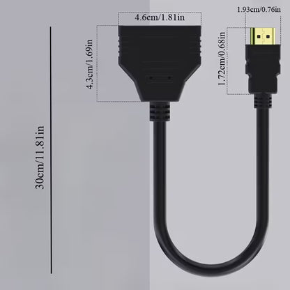 💖 Adaptador HDMI 1 Entrada a 2 Salidas | Doble Pantalla HD | Comparte tu Amor por la Imagen 📺✨