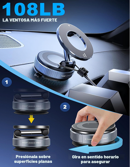 🧲✨ Soporte Magnético de Succión al Vacío | Fijación Firme sin Perforar