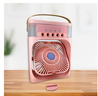 🌬️💧🌸 Ventilador 3 en 1 con Aroma | Auto Apagado ⏱️