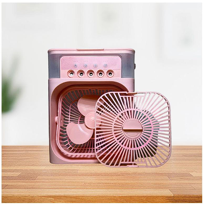 🌬️💧🌸 Ventilador 3 en 1 con Aroma | Auto Apagado ⏱️