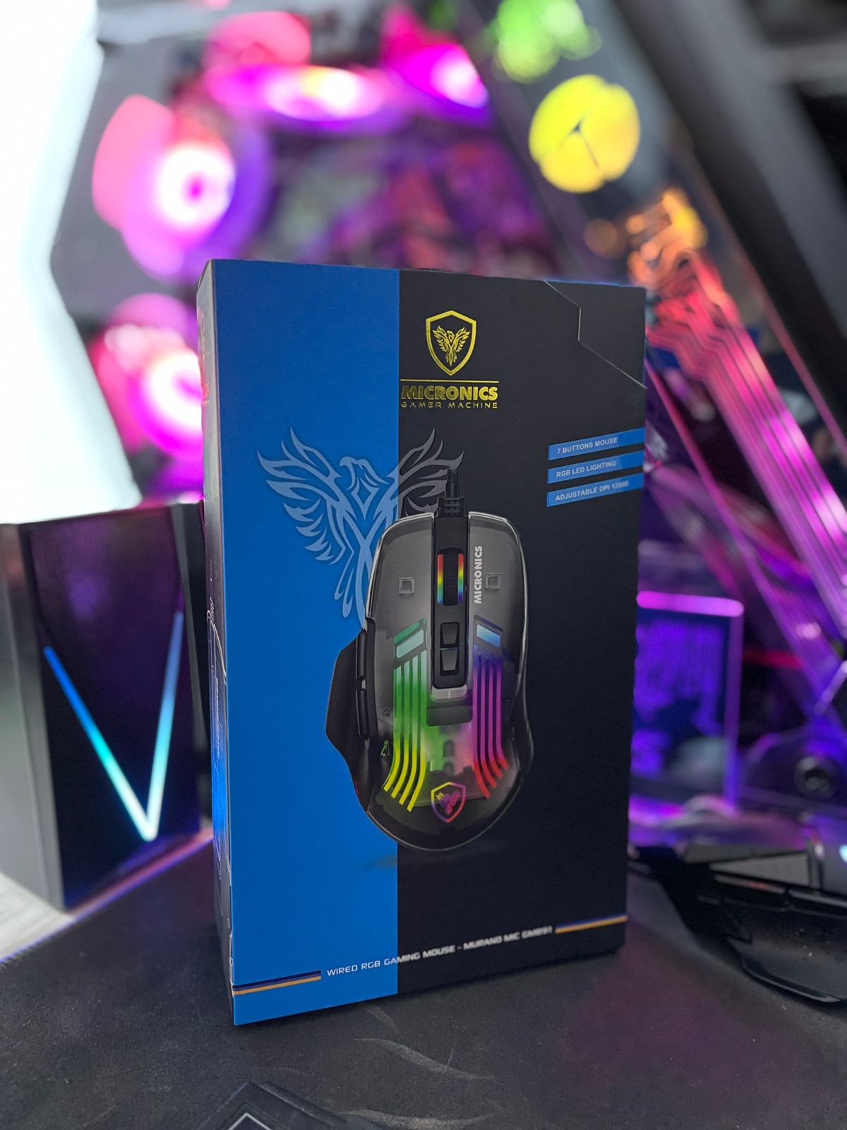 🖱️🔥 Mouse Gamer Micronics Murano MIC GM891 RGB | DPI 12800 | 7 Botones Programables