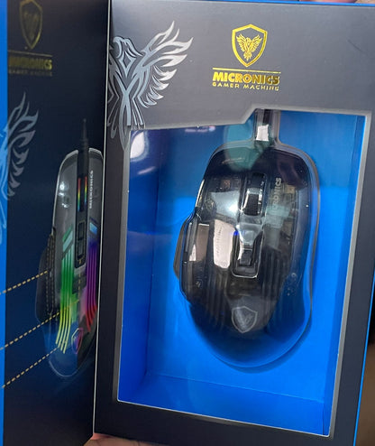 🖱️🔥 Mouse Gamer Micronics Murano MIC GM891 RGB | DPI 12800 | 7 Botones Programables