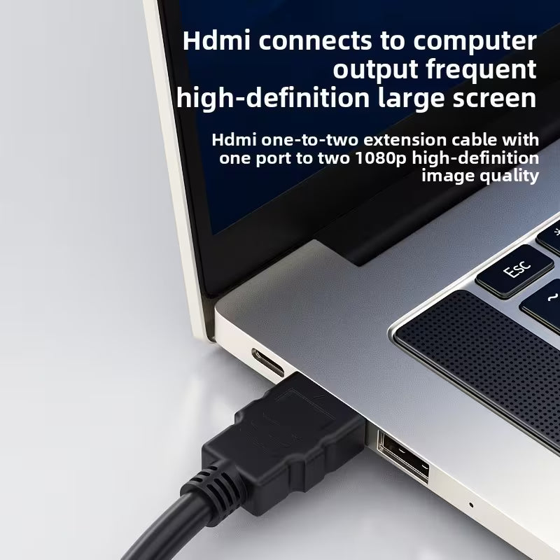 💖 Adaptador HDMI 1 Entrada a 2 Salidas | Doble Pantalla HD | Comparte tu Amor por la Imagen 📺✨
