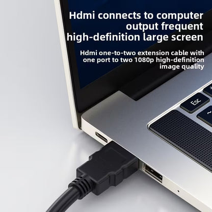 💖 Adaptador HDMI 1 Entrada a 2 Salidas | Doble Pantalla HD | Comparte tu Amor por la Imagen 📺✨