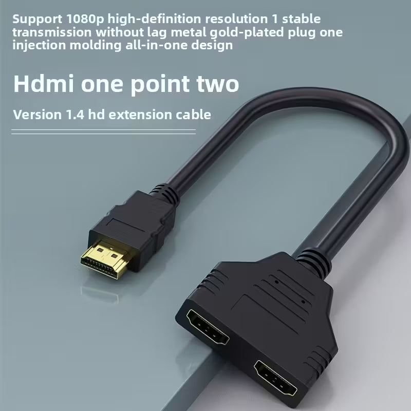 💖 Adaptador HDMI 1 Entrada a 2 Salidas | Doble Pantalla HD | Comparte tu Amor por la Imagen 📺✨