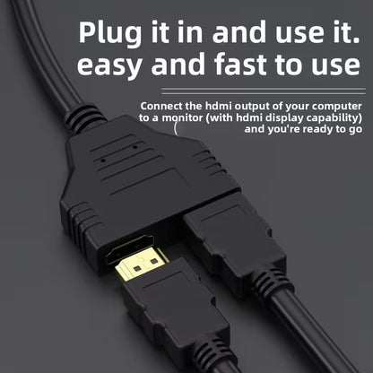 💖 Adaptador HDMI 1 Entrada a 2 Salidas | Doble Pantalla HD | Comparte tu Amor por la Imagen 📺✨