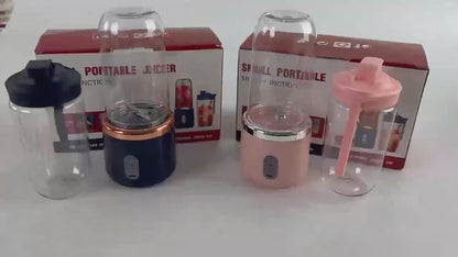 Licuadora Portátil Eléctrica USB con Doble Vaso | 6 Cuchillas de Acero |
